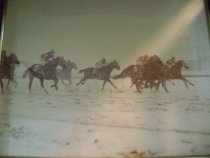 Snowy Race at Bowie Race Track c. 1960s